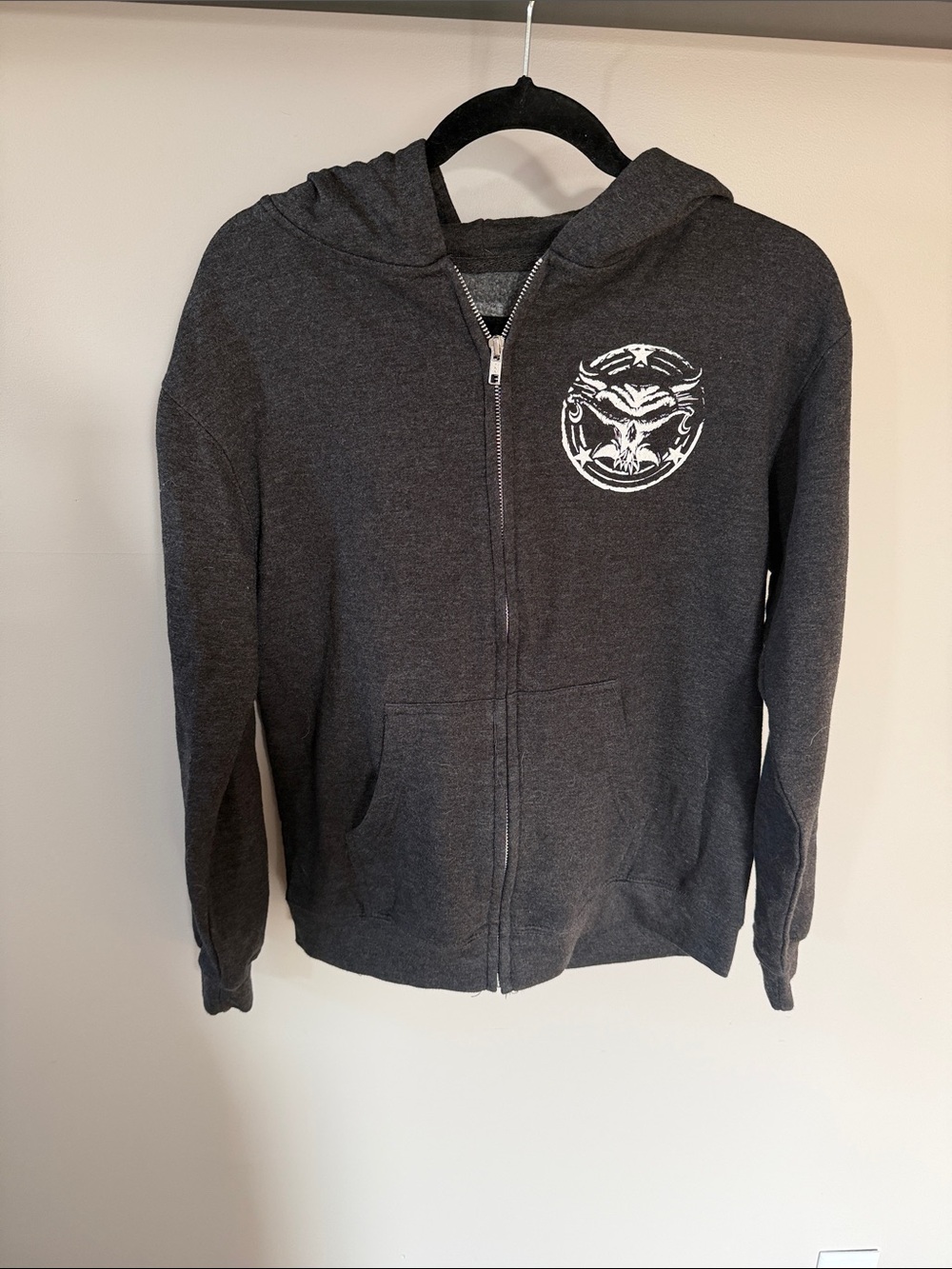 WWE Brock Lesnar Zip-Up Hoodie with White Graphic Emblem